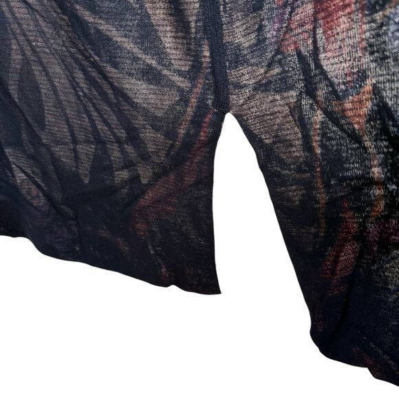 Chico's Womens Open Cardigan Sweater Size 1 (US M/8) Abstract Floral Artsy - Picture 4 of 8